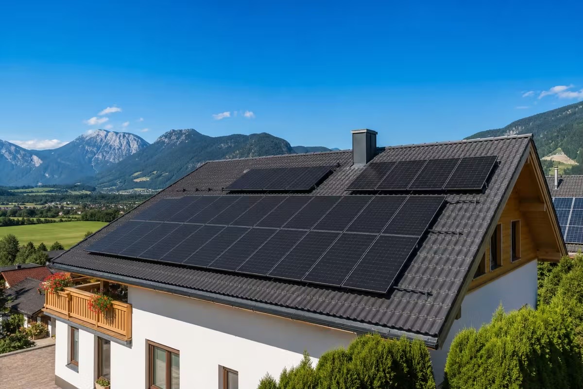 Photovoltaik-Anlage auf einem Hausdach – ZenIQ Wien & Umgebung