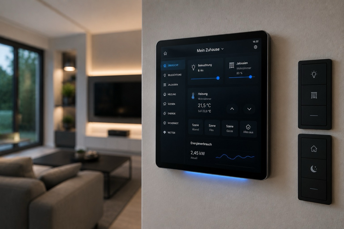 ZenIQ Smart-Home-Wandpanel steuert Licht, Klima und Szenen