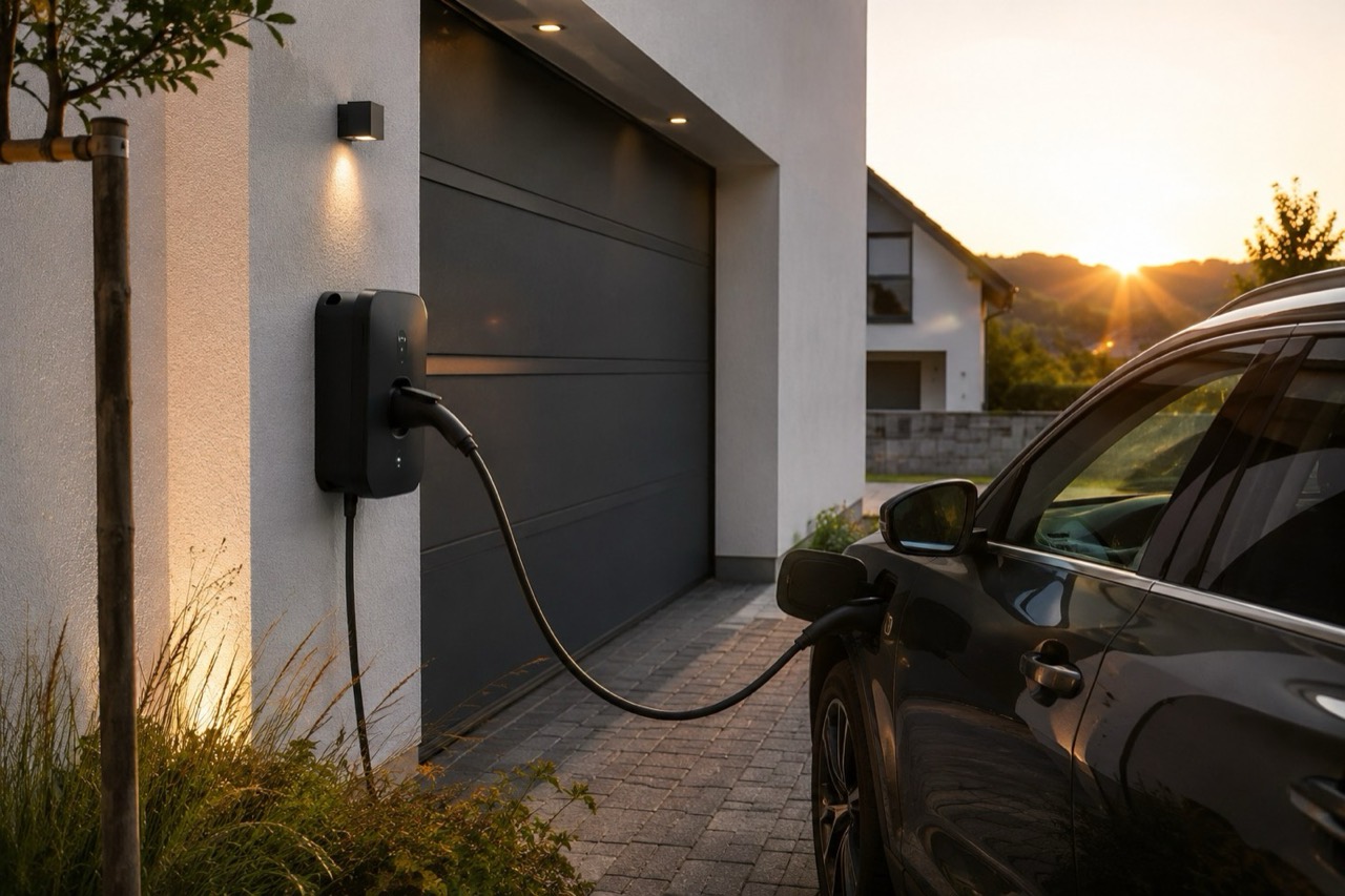 Wallbox lädt ein E-Auto mit Solarstrom – ZenIQ Wien & Umgebung